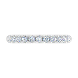 1/2 Carat Round Diamond Wedding Band Ring in Gold - IGI Certified