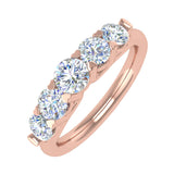 1 Carat (ctw) 5-Stone Diamond Wedding Band Ring in Gold