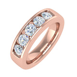 1 Carat (ctw) 5-Stone Channel Set Diamond Wedding Band Ring in Gold - IGI Certified