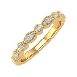 Gold Diamond Wedding Band Ring (0.16 Carat) - IGI Certified