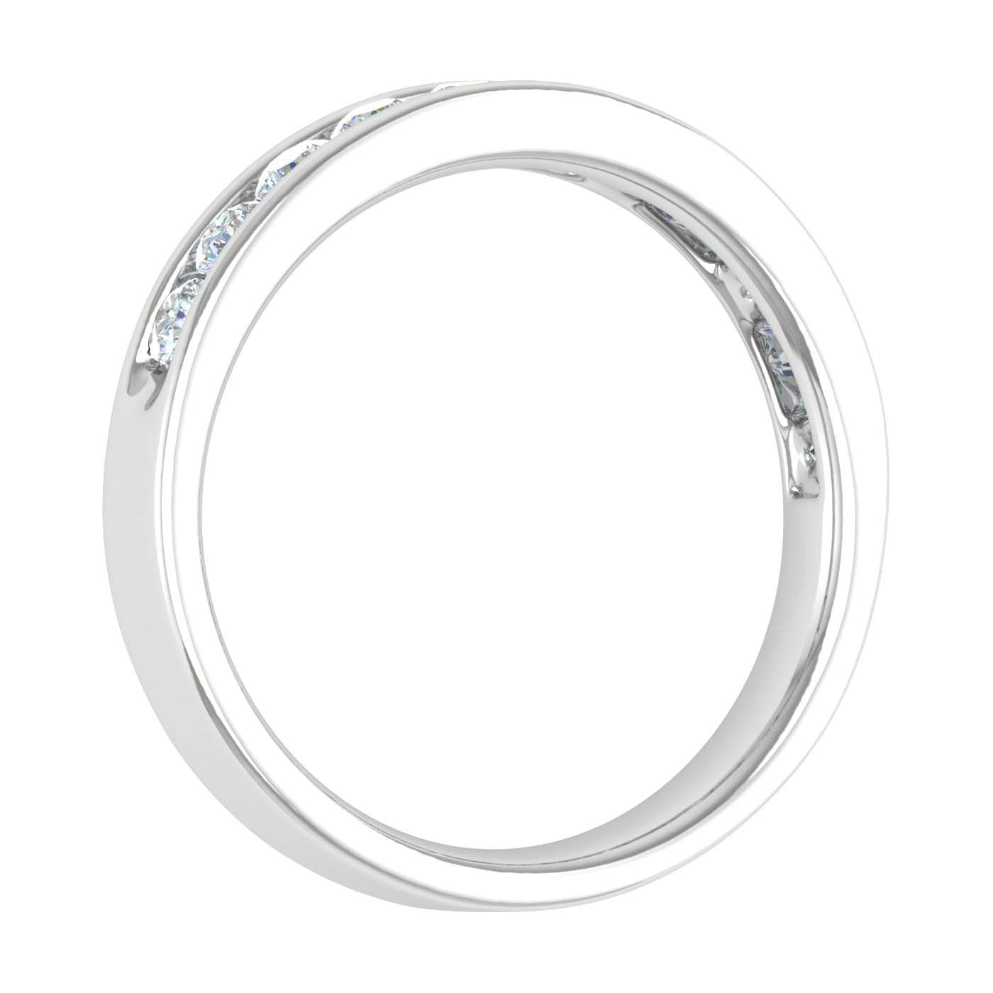 0.60 Carat Channel Set Diamond Wedding Band Ring in Gold - RG-17489-0057-SI1SI2-14KW - Preview 2