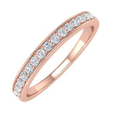 1/4 Carat Round Diamond Wedding Band Ring in Gold