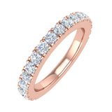 0.77 Carat Diamond Wedding Band Ring in Gold