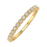 1/5 Carat Bezel Set Diamond Wedding Band Ring in Gold