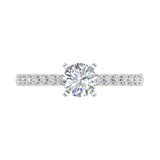 Round Diamond Engagement Ring in Gold (0.70 cttw)