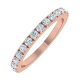 Gold Diamond Semi-Eternity Wedding Band Ring (0.40 Carat)