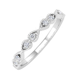 1/10 Carat Diamond Twisted Anniversary Ring in Gold - IGI Certified