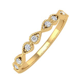 1/10 Carat Diamond Twisted Anniversary Ring in Gold - IGI Certified