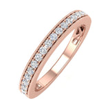 1/4 Carat Round Diamond Wedding Band Ring in Gold