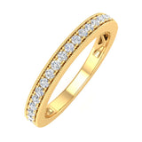 1/4 Carat Round Diamond Wedding Band Ring in Gold