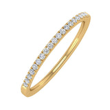 1/10 Carat Diamond Semi-Eternity Wedding Band Ring in Gold - IGI Certified