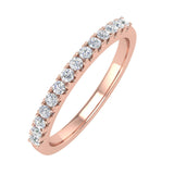 1/5 Carat Prong Set Diamond Wedding Band Ring in Gold