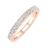 1/2 Carat Round Diamond Wedding Band Ring in Gold - IGI Certified