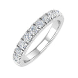 1/2 Carat Round Diamond Wedding Band Ring in Gold - IGI Certified