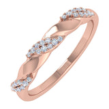 0.08 Carat Diamond Wedding Band Ring in Gold