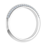 1/5 Carat Prong Set Diamond Wedding Band Ring in Gold