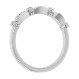 1/5 Carat Prong Set Diamond Wedding Band Ring in Gold