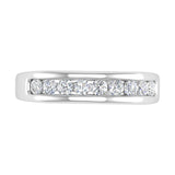 1/2 Carat Channel Set Diamond Wedding Band Ring in Gold - IGI Certified
