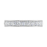 1/2 Carat Pave Set Diamond Wedding Band Ring in Gold - IGI Certified