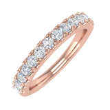 1/2 Carat Round Diamond Wedding Band Ring in Gold - IGI Certified