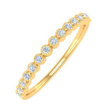 0.08 Carat Diamond Wedding Band Ring in Gold