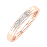 1/10 Carat Channel Set Diamond Wedding Anniversary Ring in Gold