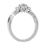 1/4 Carat Diamond Twisted Engagement Ring in Gold - IGI Certified