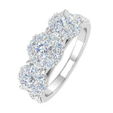 1 Carat 3-Stone Prong Set Diamond Engagement Ring in Gold