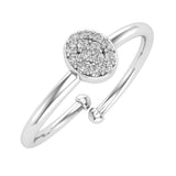 Gold Cluster Diamond Flexi Promise Ring (0.04 Carat)