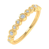1/5 Carat Bezel Set Diamond Wedding Band Ring in Gold