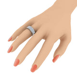 1 Carat 3-Rows Unisex Diamond Wedding Band Ring in Gold