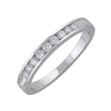 1/4 Carat Channel Set Round Diamond Wedding Band Ring in Gold - IGI Certified