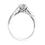 0.68 Carat Prong Set Diamond Twisted Engagement Ring in Gold