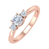 1/3 Carat Diamond 3-Stone Diamond Engagement Ring in Gold