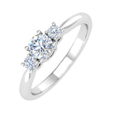 1/3 Carat Diamond 3-Stone Diamond Engagement Ring in Gold