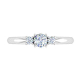 1/3 Carat Diamond 3-Stone Diamond Engagement Ring in Gold
