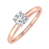 0.40 Carat Diamond Solitaire Engagement Ring Band in Gold - IGI Certified