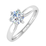 1/2 Carat 6-Prong Set Diamond Solitaire Engagement Ring in Gold - IGI Certified