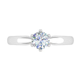 1/2 Carat 6-Prong Set Diamond Solitaire Engagement Ring in Gold - IGI Certified