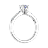 3/4 Carat Diamond Engagement Ring Band in Gold