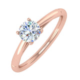 1/2 Carat 4-Prong Set Diamond Solitaire Engagement Ring in Gold - IGI Certified