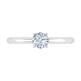 1/2 Carat 4-Prong Set Diamond Solitaire Engagement Ring in Gold - IGI Certified