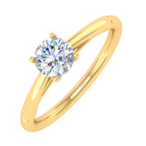 1/2 Carat 4-Prong Set Diamond Solitaire Engagement Ring in Gold - IGI Certified