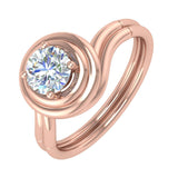 1/2 Carat 4-Prong Set Diamond Solitaire Engagement Ring in Gold - IGI Certified