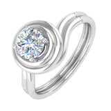 1/2 Carat 4-Prong Set Diamond Solitaire Engagement Ring in Gold - IGI Certified