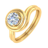 1/2 Carat 4-Prong Set Diamond Solitaire Engagement Ring in Gold - IGI Certified