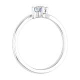 Gold 4-Prong Set Diamond Solitaire Engagement Ring Band (0.18 Carat) - IGI Certified