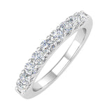 1/2 Carat Natural Diamond Wedding Band Ring in White Gold - IGI Certified-Preview 3