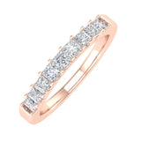 1/2 Carat Princess Cut Diamond Wedding Band Ring in Gold - IGI Certified