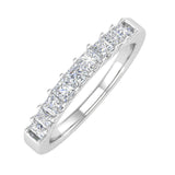 1/2 Carat Princess Cut Diamond Wedding Band Ring in Gold - IGI Certified